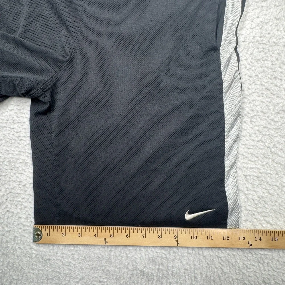 Vintage‎ Nike Basketball Shorts Black Mesh Athletic Training 9 Inseam Men's XL